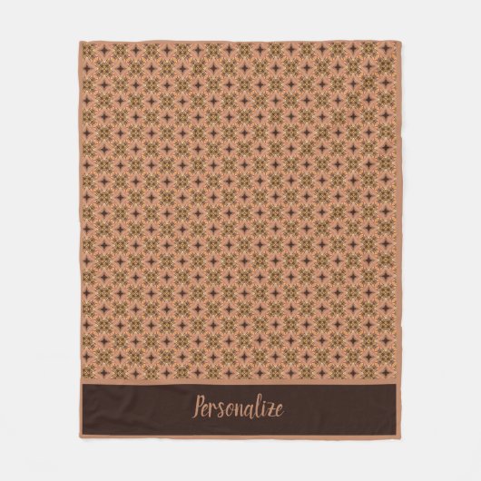 Ontwerp van Sienna & Brown Modern Pattern Personal Fleece Deken (Voorkant)