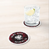 Ontwerp van Sjabloon van het etiket van de kustbie Ronde Kartonnen Onderzetter (Insitu)