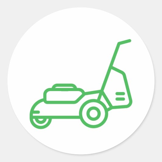 ontwerp van sjabloon voor grasmaaidiensten ronde sticker (Voorkant)
