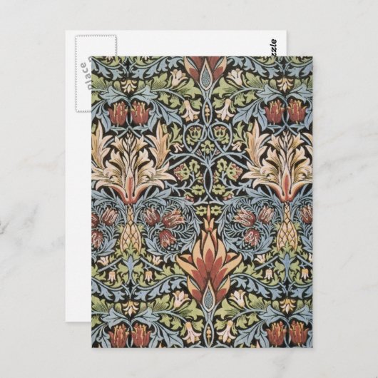 Ontwerp van Snakeshead door William Morris Briefkaart (Voorkant / Achterkant)