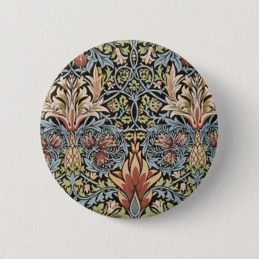 Ontwerp van Snakeshead door William Morris Ronde Button 5,7 Cm (Voorkant)