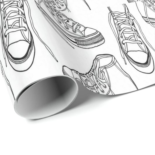 ontwerp van sneakers cadeaupapier (Rol Hoek)