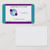 Ontwerp van snijcirkels - Blauwgroen Logo Visitekaartje (Voorkant / Achterkant)