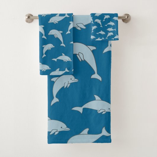 Ontwerp van speelse dolfijnen badhanddoeken bad handdoek (Insitu)
