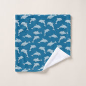 Ontwerp van speelse dolfijnen badhanddoeken bad handdoek (Wasdoekje)