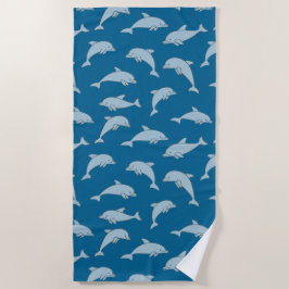 Ontwerp van speelse dolfijnen strandhanddoek strandlaken