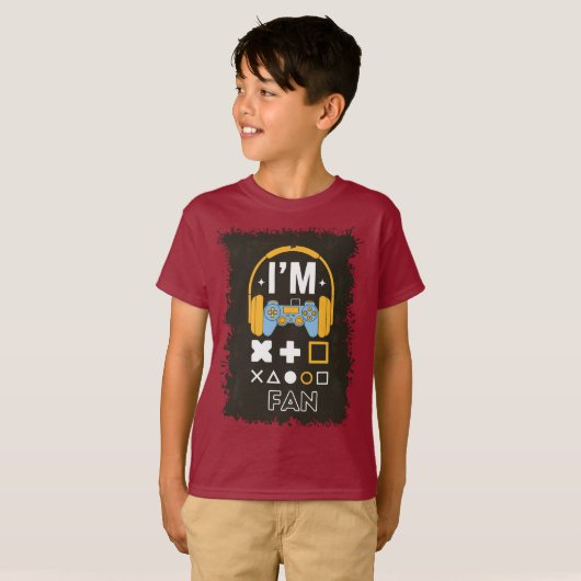 Ontwerp van spelerconsole op afstand t-shirt (Voorkant volledig)