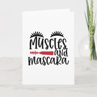 Ontwerp van spier- en mascara- Makeup-citaat Kaart