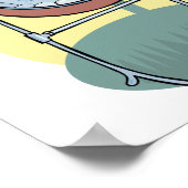 ontwerp van stalen trommel en palmboom poster (Hoek)