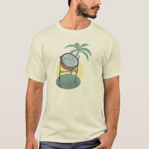 ontwerp van stalen trommel en palmboom t-shirt