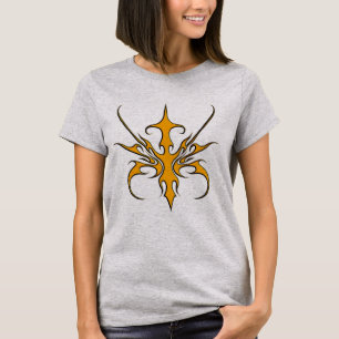 Ontwerp van stammaskers - Oranje T-shirt