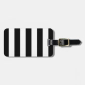 Ontwerp van standaard zwarte en witte strepen bagagelabel (Voorkant horizontaal)