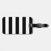 Ontwerp van standaard zwarte en witte strepen bagagelabel (Achterkant horizontaal)