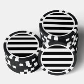 Ontwerp van standaard zwarte en witte strepen pokerchips (Opstapeling)
