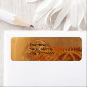 ontwerp van steampunktandwielen etiket (Insitu)