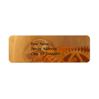 ontwerp van steampunktandwielen etiket