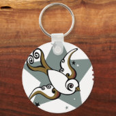 Ontwerp van stedenzwevende tattoo sleutelhanger (Voorkant)