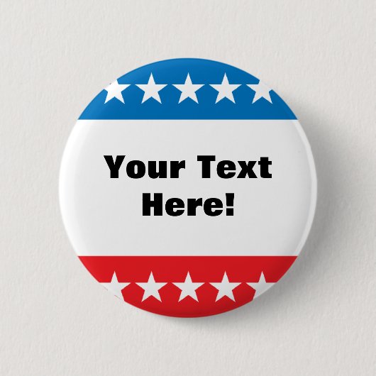 ontwerp van sterren en strips ronde button 5,7 cm (Voorkant)