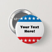 ontwerp van sterren en strips ronde button 5,7 cm (Voorkant /achterkant)