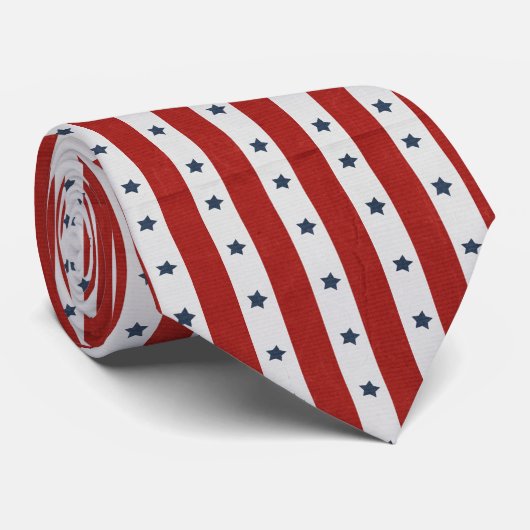 Ontwerp van sterren en strips stropdas (Opgerold)