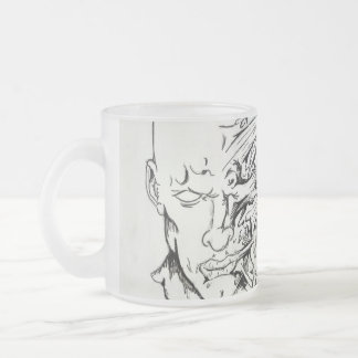 ontwerp van surrealistische head matglas koffiemok