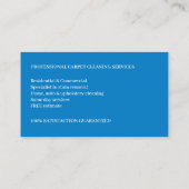 Ontwerp van tapijt- en Tegel-reinigingsprogramma v Visitekaartje (Achterkant)