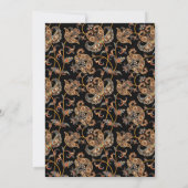 ontwerp van tapijt op zwarte 40e verjaardag kaart (Achterkant)