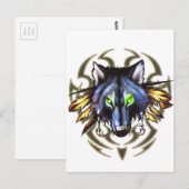 Ontwerp van tattoo van stamhout briefkaart (Voorkant / Achterkant)