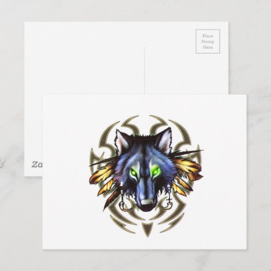 Ontwerp van tattoo van stamhout briefkaart (Voorkant / Achterkant)