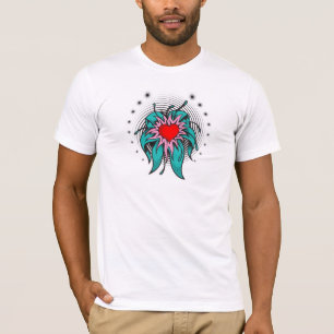 ontwerp van tattoo voor bloemhart t-shirt