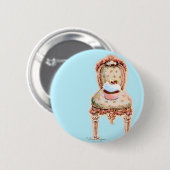Ontwerp van Tea Party Cupcake Ronde Button 5,7 Cm (Voorkant /achterkant)