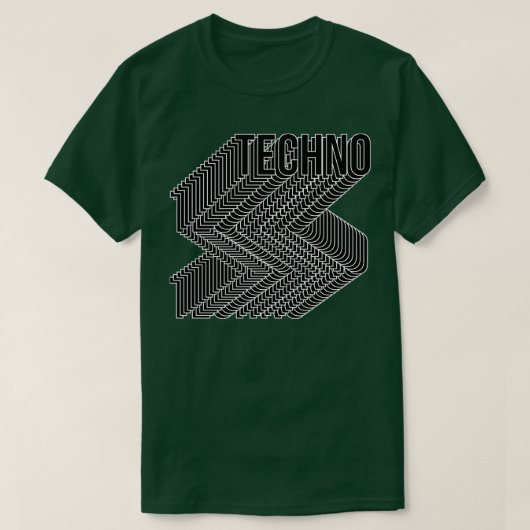 Ontwerp van techno-typografie t-shirt (Design voorkant)