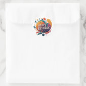 Ontwerp van tekst en Afbeelding Ronde Sticker (Tas)