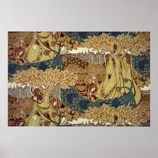 Ontwerp van textiel door Christopher Dresser Poster (Voorkant)