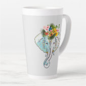 Ontwerp van Thaise olifanten Coffee en Tea-Mok Latte Mok (Rechterhoek)