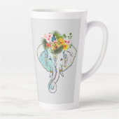 Ontwerp van Thaise olifanten Coffee en Tea-Mok Latte Mok (Rechts)