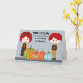 Ontwerp van Thanksgiving van onze familie naar uw Kaart (Gele Bloem)