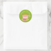 Ontwerp van theacup-homeware Cadeaus voor zakelijk Ronde Sticker (Tas)