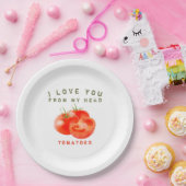 Ontwerp van  tomatentekst -  papieren bordje (Feest)