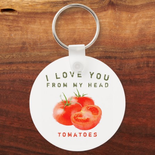 Ontwerp van tomatentekst - sleutelhanger (Voorkant)