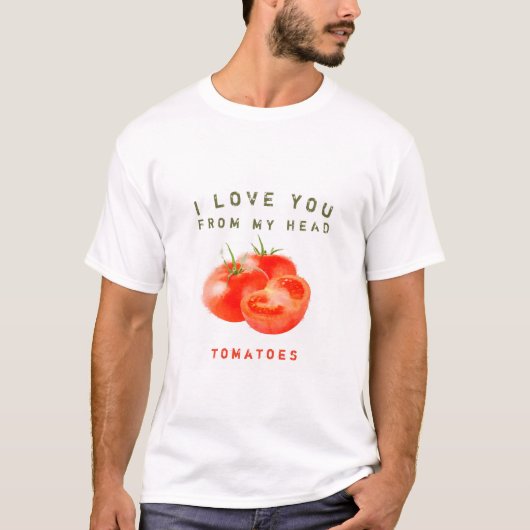 Ontwerp van  tomatentekst - t-shirt (Voorkant)