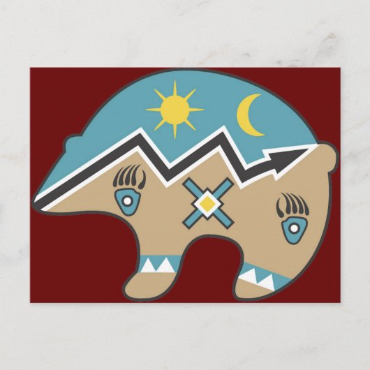 Ontwerp van tribaal Beer Briefkaart (Voorkant)