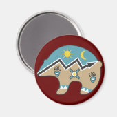 Ontwerp van tribaal Beer Magneet (Voorkant / Achterkant)