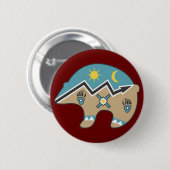 Ontwerp van tribaal Beer Ronde Button 5,7 Cm (Voorkant /achterkant)