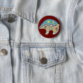 Ontwerp van tribaal Beer Ronde Button 5,7 Cm (In situ)