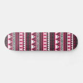 Ontwerp van tribaal roze en zwarte aztec skateboard (Horizontaal)
