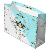 Ontwerp van tribale geheime geometrie groot cadeauzakje (Achterkant Gekanteld)