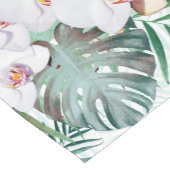 Ontwerp van tropische bladeren en orchidebloemen korte tafelloper (Hoek)