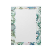 Ontwerp van tropische bladeren en orchidebloemen notitieblok (Linkerzijde)