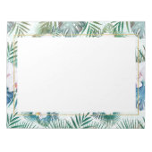 Ontwerp van tropische bladeren en orchidebloemen notitieblok (Voorkant)